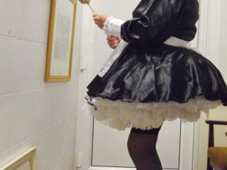 Pathetic Sissy Maid Charlotte dusting