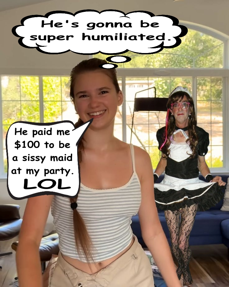 her-sissy-maid-at-her-party