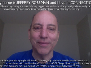 This sissy faggot is Jeffrey Rossman from Connecticut, seen as he really looks